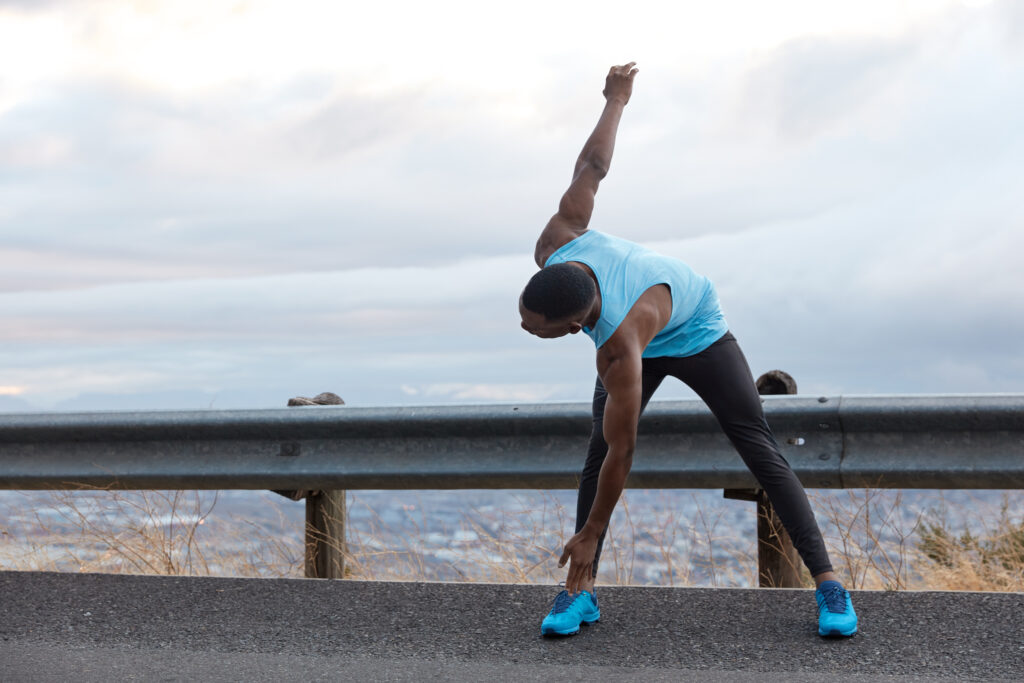 man doing sports exercises